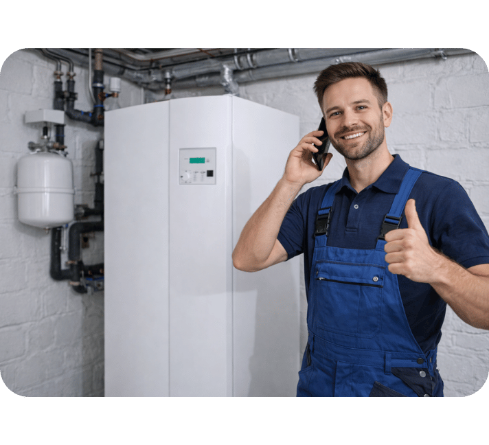 SACO Haus und Garten telefoniert mit Fachpartner zur Abstimmung des aktuellen Arbeitsstands